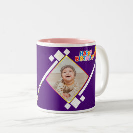 Happy Birthday Baby Kids Picture Zweifarbige Tasse