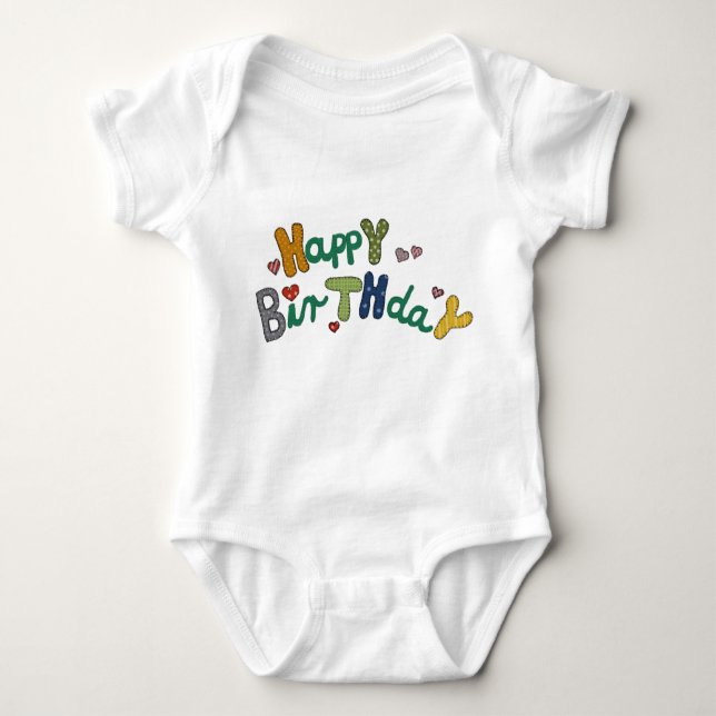 Happy Birthday Baby Strampler (Vorderseite)