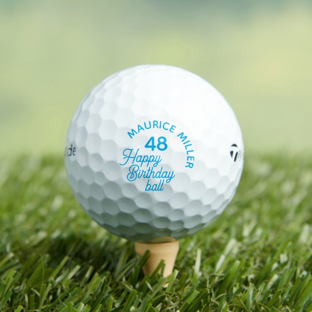 "Happy Birthday Ball"-Blautöne Golfball (Insitu T-Shirt)