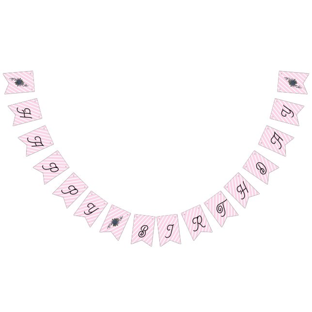 Happy Birthday Ballet Shoe Blume Wimpelkette (Alle)