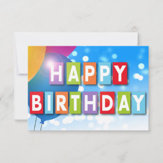 Happy Birthday Balloon Card Dankeskarte