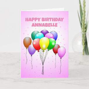 Happy Birthday Balloons Card Karte
