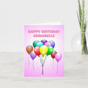 Happy Birthday Balloons Card Karte