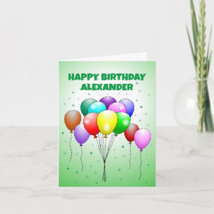 Happy Birthday Balloons Card Karte