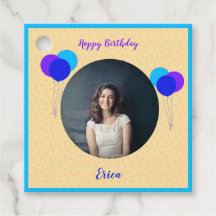 Happy Birthday Balloons Custom Foto and Text