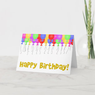 Happy Birthday Balloons Karte