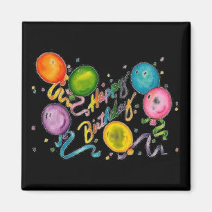 Happy Birthday Balloons Magnet