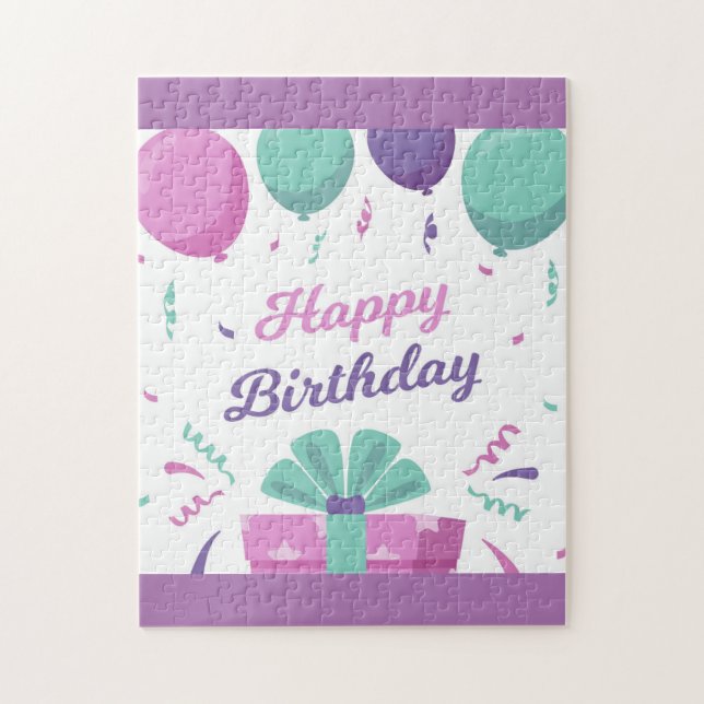 Happy Birthday Balloons Puzzle (Vertikal)