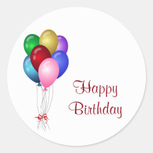 Happy Birthday Balloons Stickers