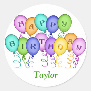 Happy Birthday Balloons Stickers