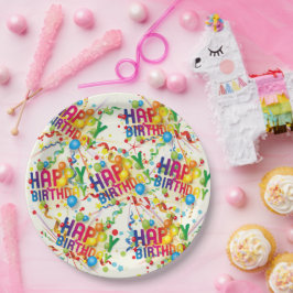 Happy Birthday Baloons and Streamers Pappteller