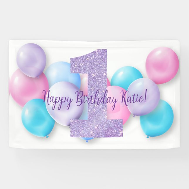 Happy Birthday Banner - Personalisiert (Horizontal)
