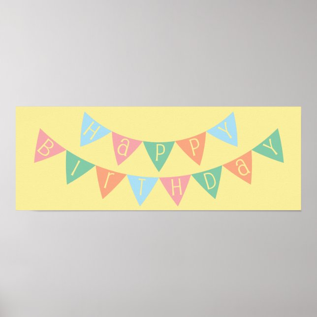 Happy Birthday Banner Poster (Vorne)