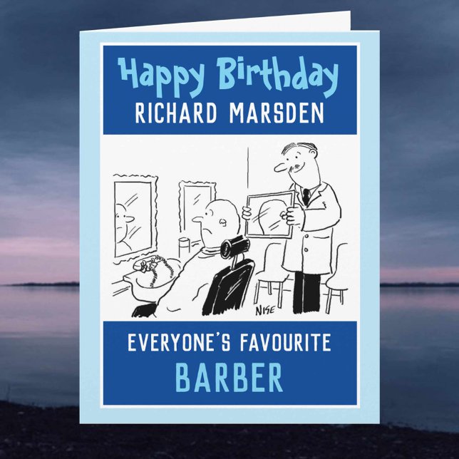 Happy Birthday Barber oder Friseur Karte (Von Creator hochgeladen)