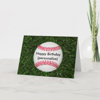 Happy Birthday Baseball Karte