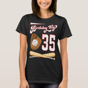 Happy Birthday Baseball Player Boy 35 Jahre alt bi T-Shirt