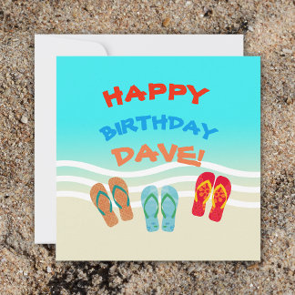 Happy Birthday Beach Party Custom Einladung