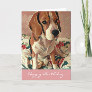 Happy Birthday Beagle Hund Geburtstagskarte Karte