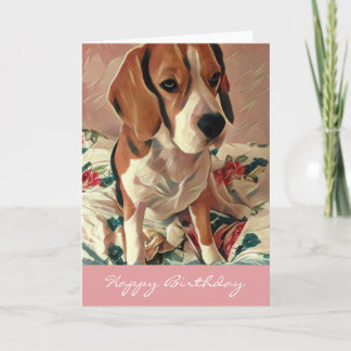 Happy Birthday Beagle Hund Geburtstagskarte Karte