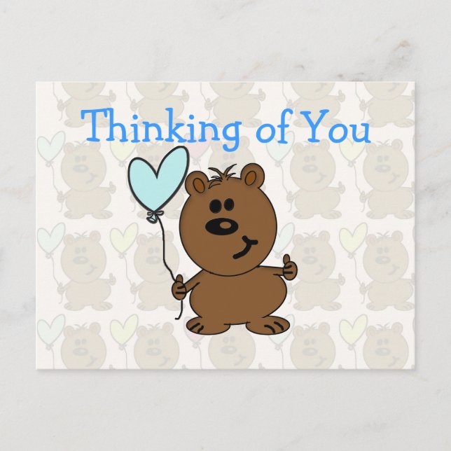 Happy Birthday Bear Postkarte (Vorderseite)