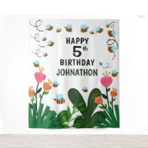 Happy Birthday Bees Blume Garten Hintergrund