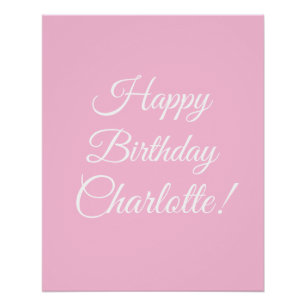 Happy Birthday benutzerdefinierte Skriptname Text  Poster