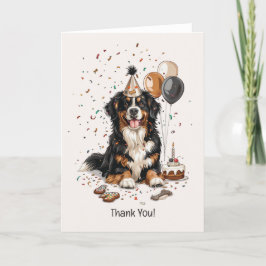Happy Birthday Bernese Mountain Dog Dankeskarte