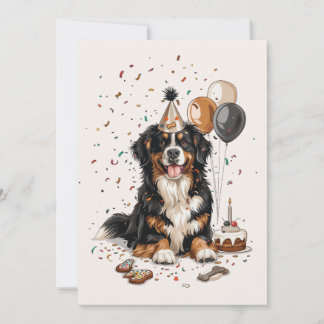 Happy Birthday Bernese Mountain Dog Einladung
