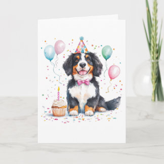Happy Birthday Bernese Mountain Dog Karte