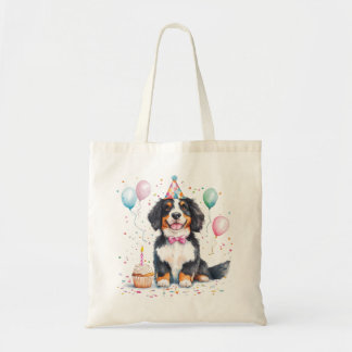 Happy Birthday Bernese Mountain Dog Tragetasche