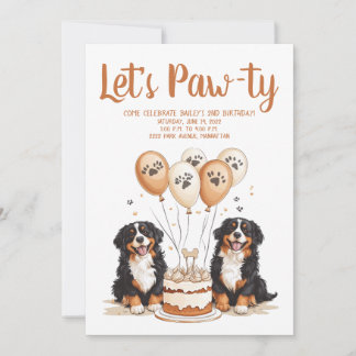 Happy Birthday Bernese Mountain Hunde Einladung