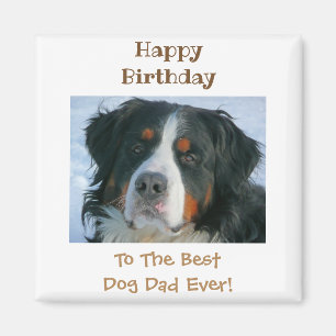 Happy Birthday Best Dog Vater Ever Foto Magnet