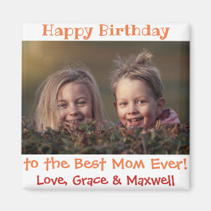 Happy Birthday Best Mama jemals Custom Foto Magnet