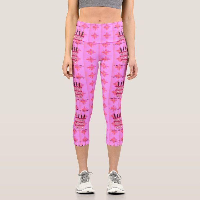 Happy Birthday Best wünscht Capri Leggings (Vorderseite)