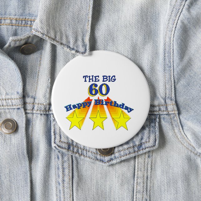 Happy Birthday Big 60 Pinback Button (Beispiel)