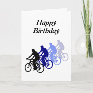 Happy Birthday Biking Design Karte