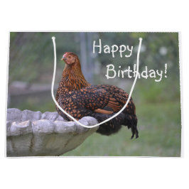 Happy Birthday Birdbad Hühnchen Große Geschenktüte