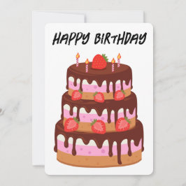 Happy Birthday Birthday Cake Holiday Card Feiertagskarte