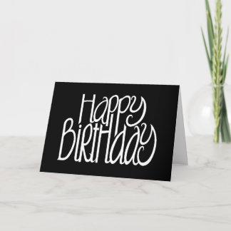 Happy Birthday Black Card Karte