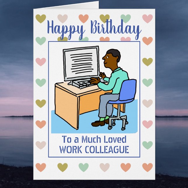 Happy Birthday Black Office Work Colleague (Von Creator hochgeladen)
