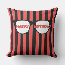 Happy Birthday Black Stripes