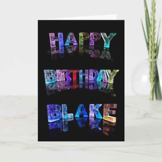 Happy Birthday Blake Card Karte (Vorderseite)