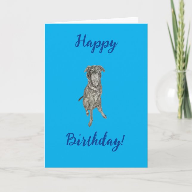 Happy Birthday Blank Inside Card Dankeskarte (Vorderseite)