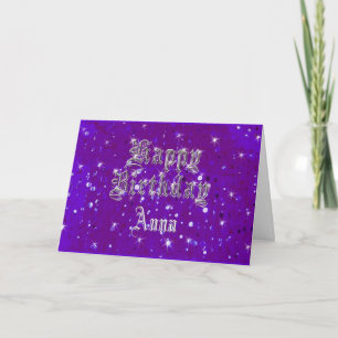 Happy Birthday Bling Lila Gruß Karte