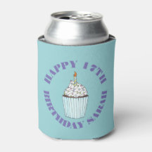 Happy Birthday Blue Cupcake Sprinkles Zuckerguss