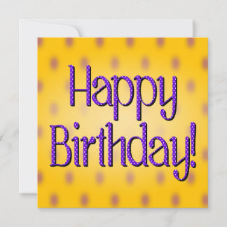 Happy Birthday Blue Polka Dot Text Gelb Bkgrd Einladung
