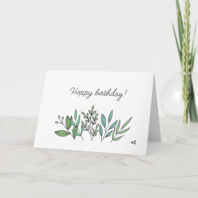 Happy Birthday Blume 6 Karte (Vorderseite)