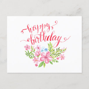 Happy Birthday Blume Card Postkarte