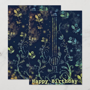 Happy Birthday - Blume Gitarre Art