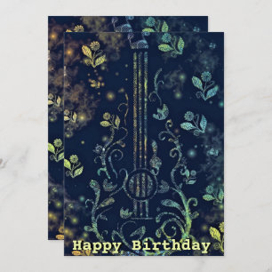 Happy Birthday - Blume Gitarre Art